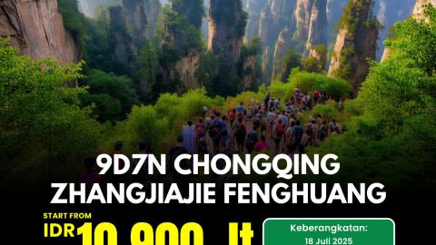 TOUR CHINA CHONGQING ZHANGJIAJE MURAH 2026